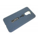 Cover Kickstand Matte With Finger Strap Huawei Y7 2017 Blue